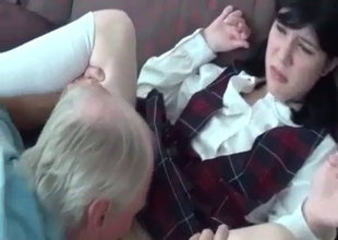 Strict dad loves slapping teen ass