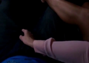 Blowjob in cinema from a mommy
